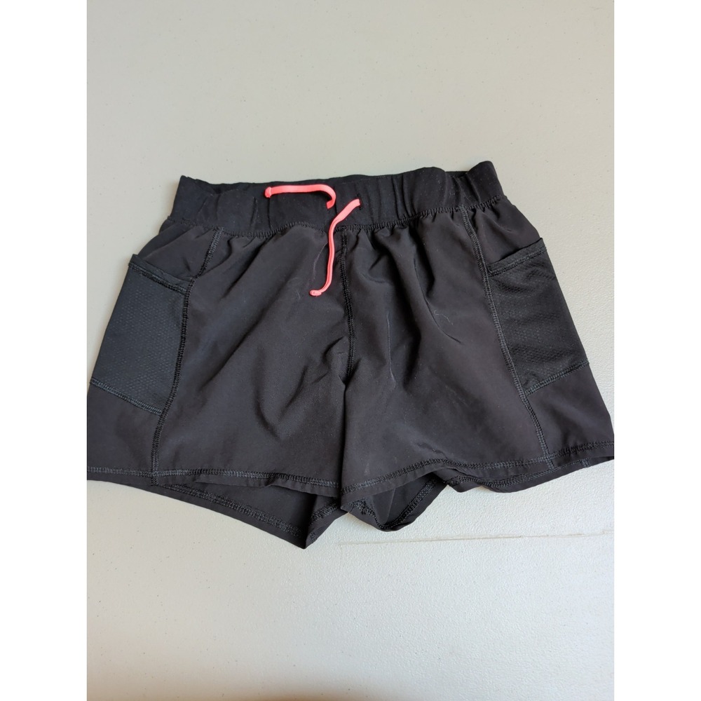 Tek Gear Girls 14/16 XL Black Athletic Shorts Drawstring, Pockets